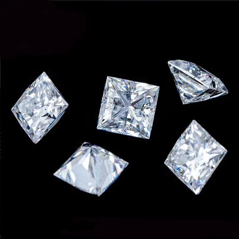 0.3-10ct D-Color Princess Cut Moissanite Loose Stones - Image 5