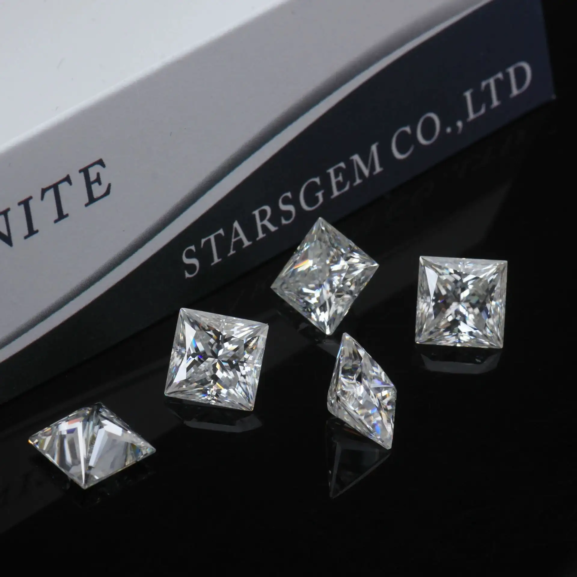 0.3-10ct D-Color Princess Cut Moissanite Loose Stones - Image 6