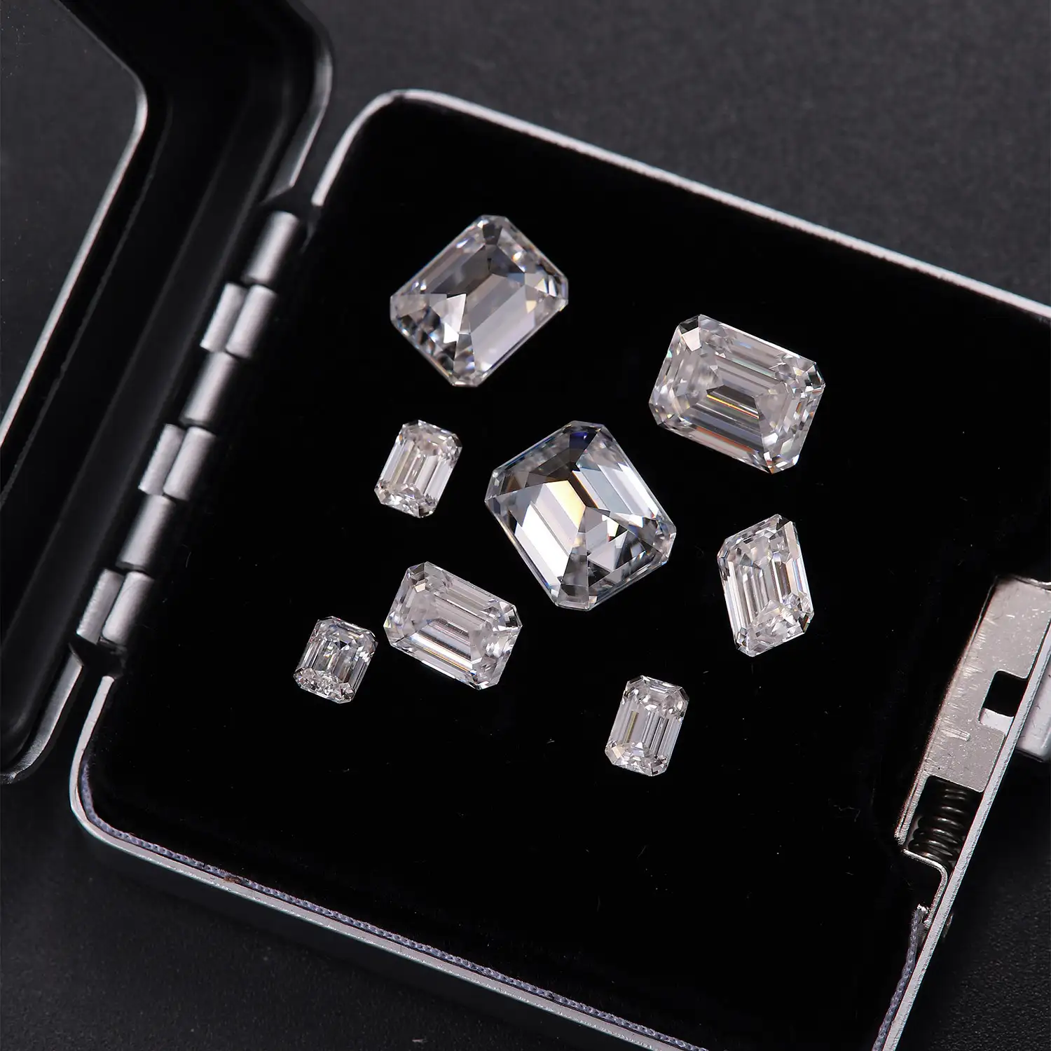 0.1-12ct D-Color Loose Emerald Cut Moissanite Stones