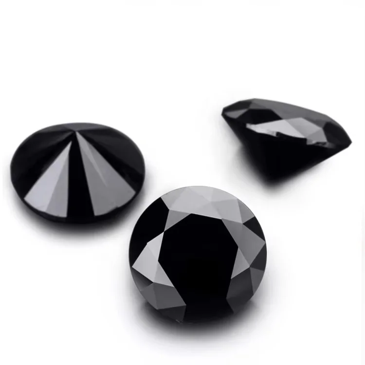 Alternative view of 0.1-20ct CRA Certified Round Loose Black Moissanite Stones