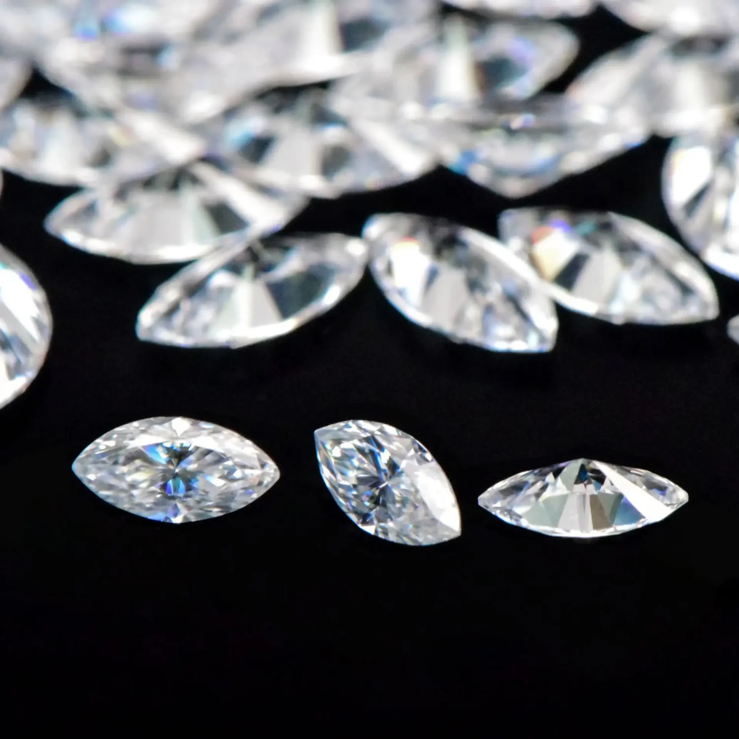 Alternative view of 0.1-5ct D-Color Loose Marquise Moissanite Stones