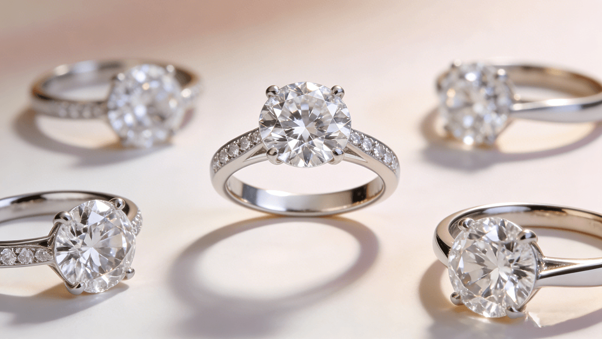 moissanite engagement ring