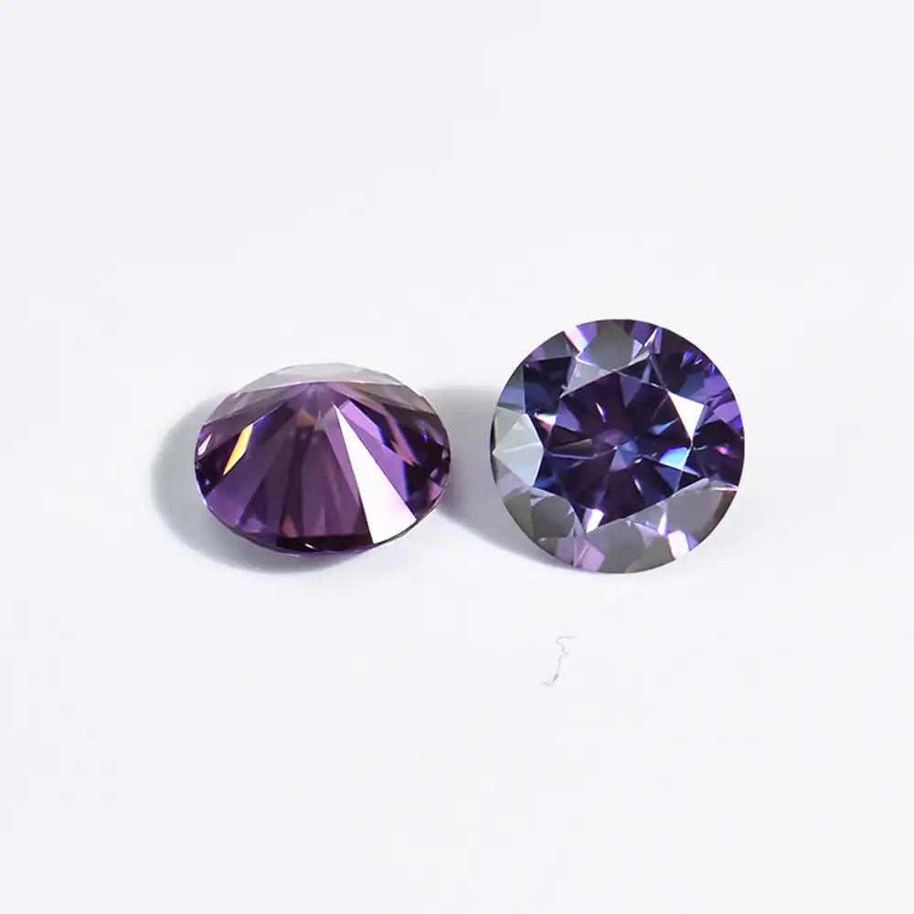0.1-5ct Purple Loose Round Moissanite Wholesale