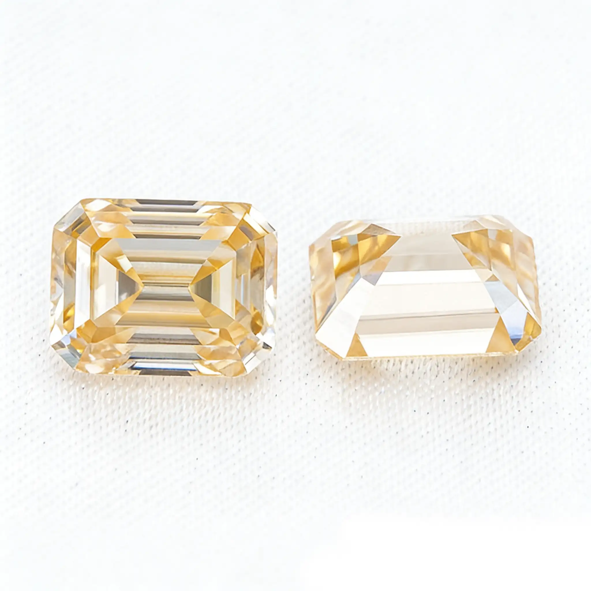 0.5-10ct Champagne Emerald Cut Moissanite Loose Stone Wholesale - Image 2