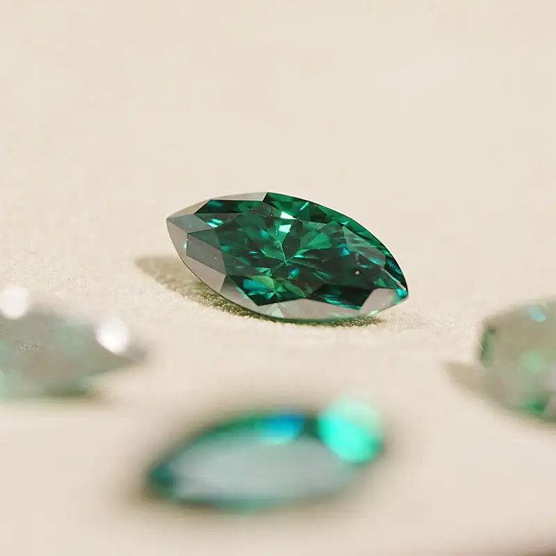 0.5-3ct Green Moissanite Marquise Loose Stone Wholesale - Image 4