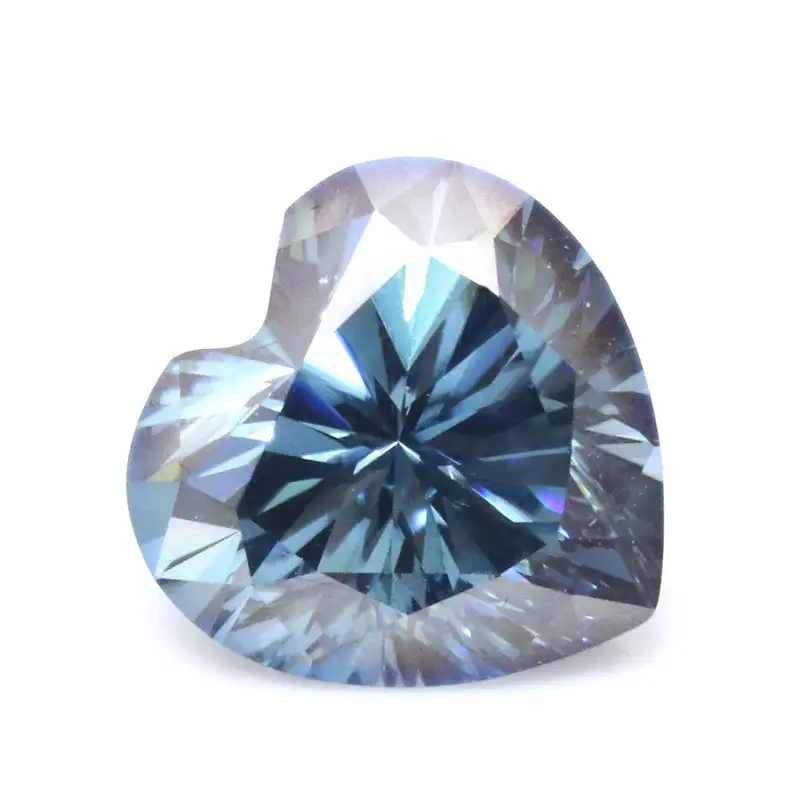 0.5-3ct Heart Blue Moissanite Loose Stone GRA Certified - Image 7