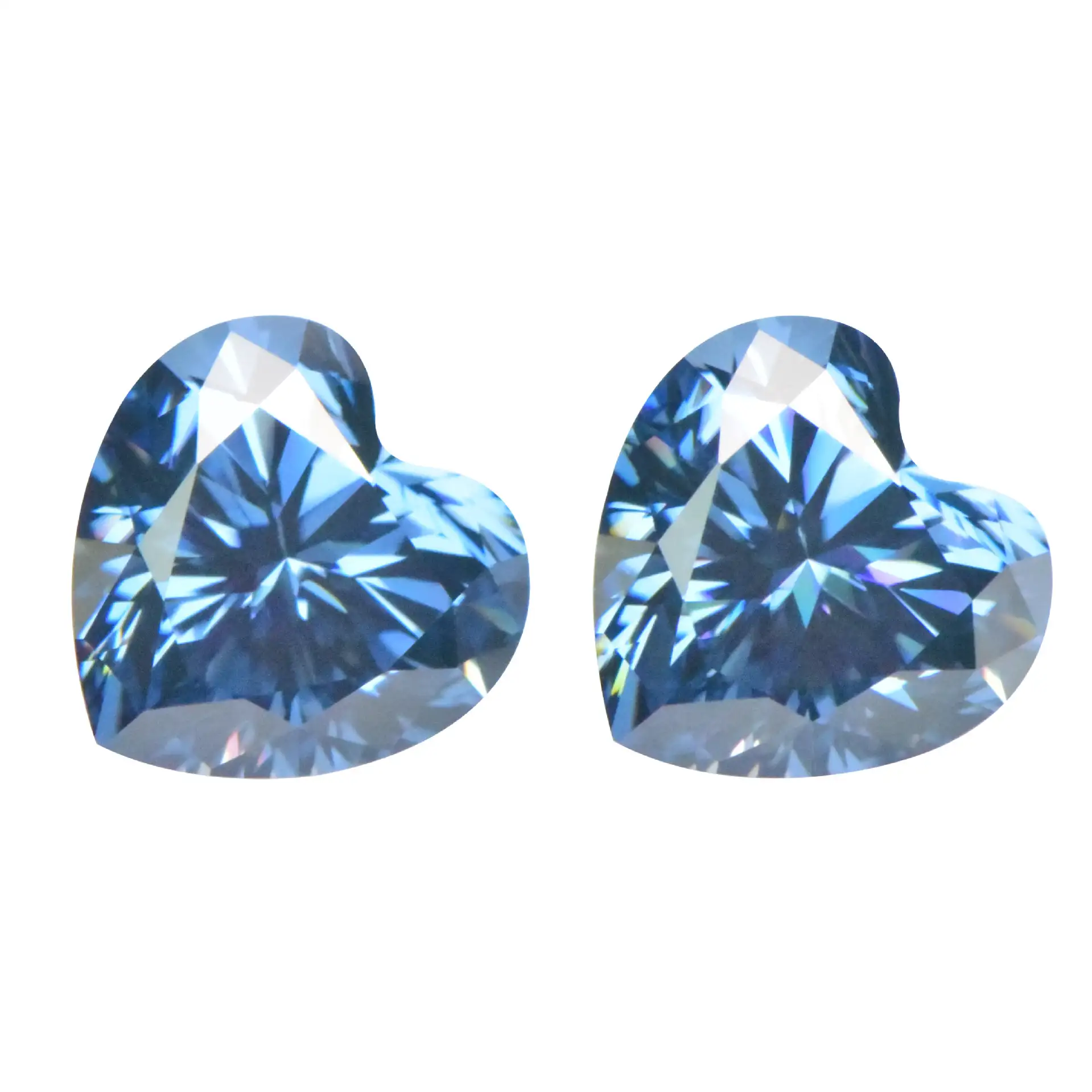 0.5-3ct Heart Blue Moissanite Loose Stone GRA Certified - Image 3
