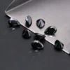 0.5-3ct Pear Black Moissanite Loose Stone GRA Certified