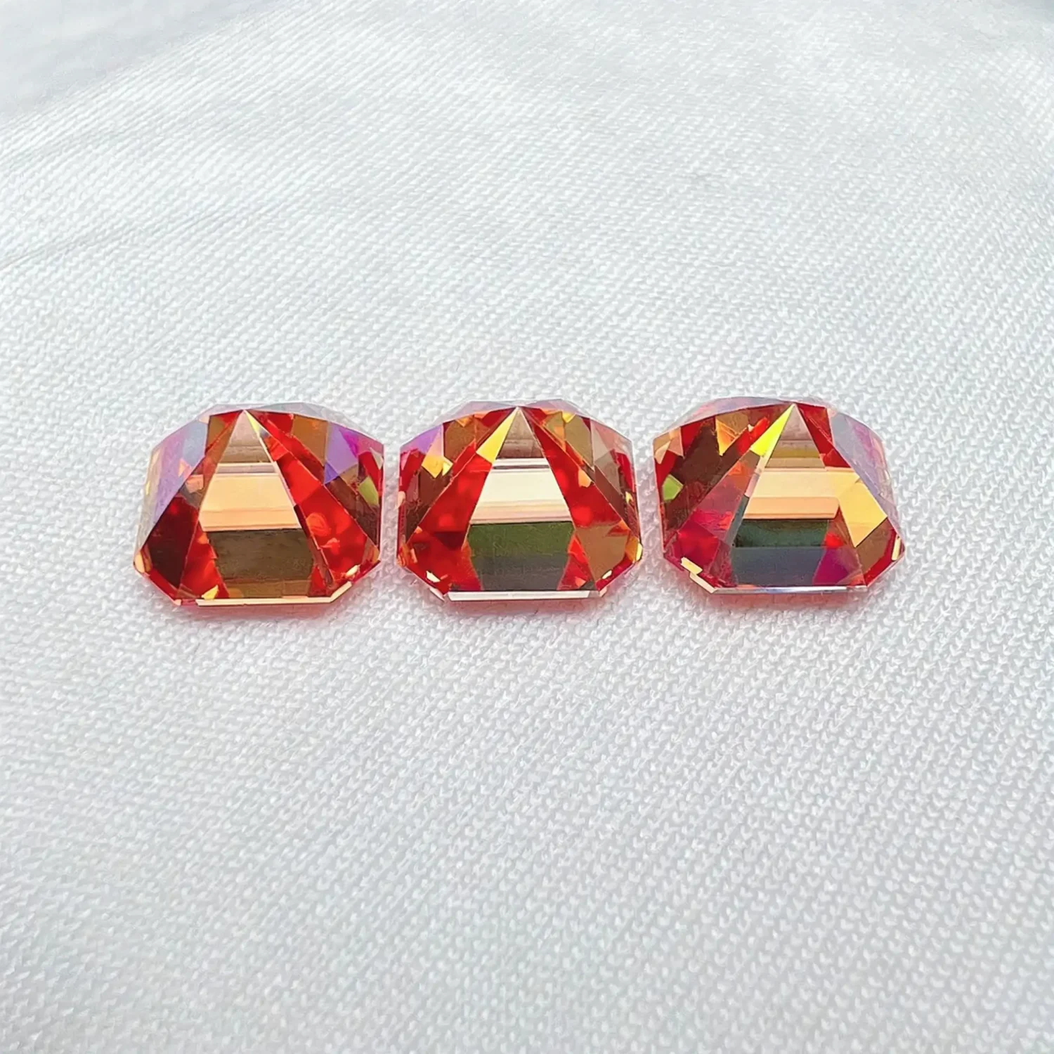 0.5-3ct Red Asscher Cut Moissanite Loose Stone Wholesale - Image 5