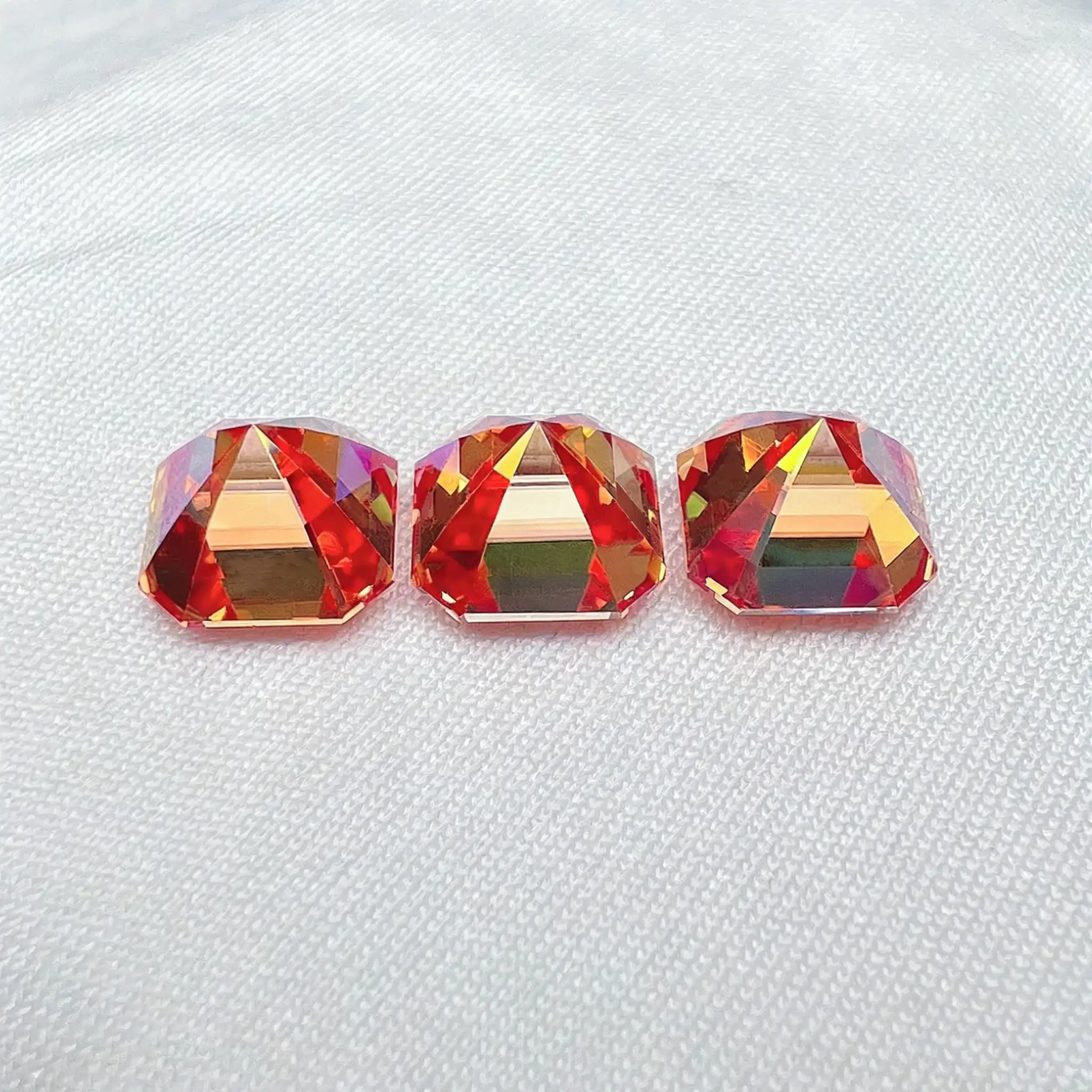 0.5-3ct Red Asscher Cut Moissanite Loose Stone Wholesale - Image 5