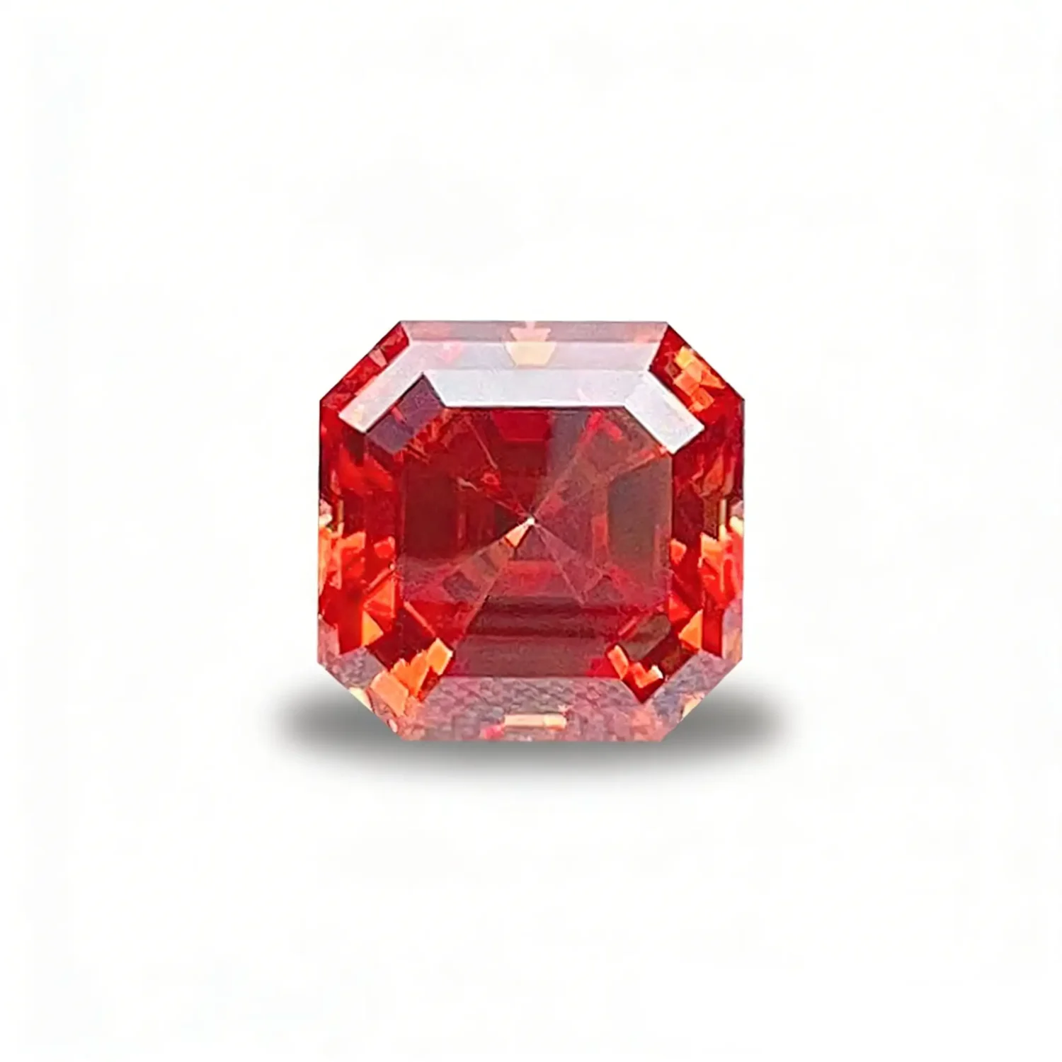 0.5-3ct Red Asscher Cut Moissanite Loose Stone Wholesale - Image 3