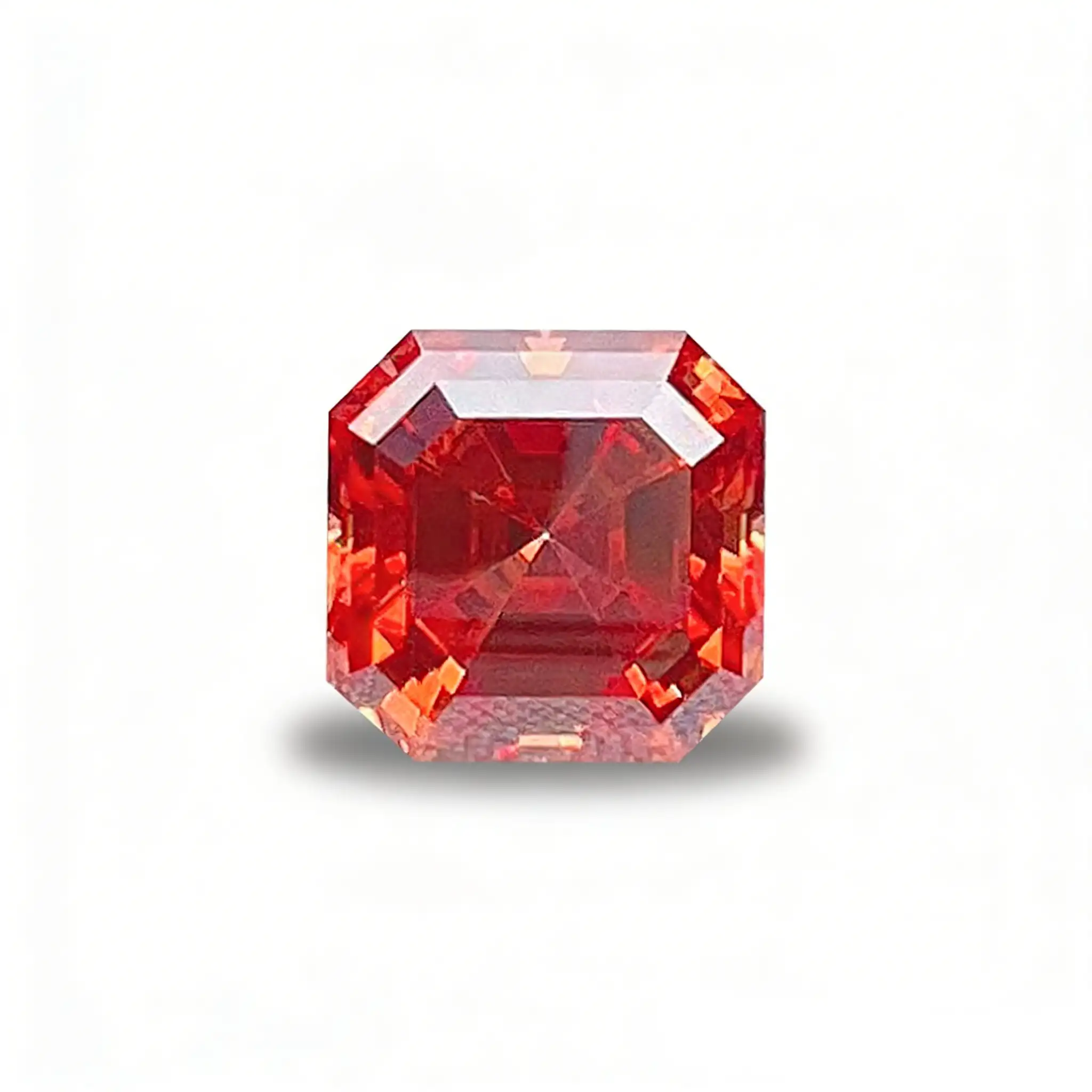 0.5-3ct Red Asscher Cut Moissanite Loose Stone Wholesale - Image 3