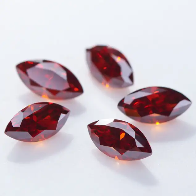 0.5-3ct Red Moissanite Marquise Loose Stone Wholesale