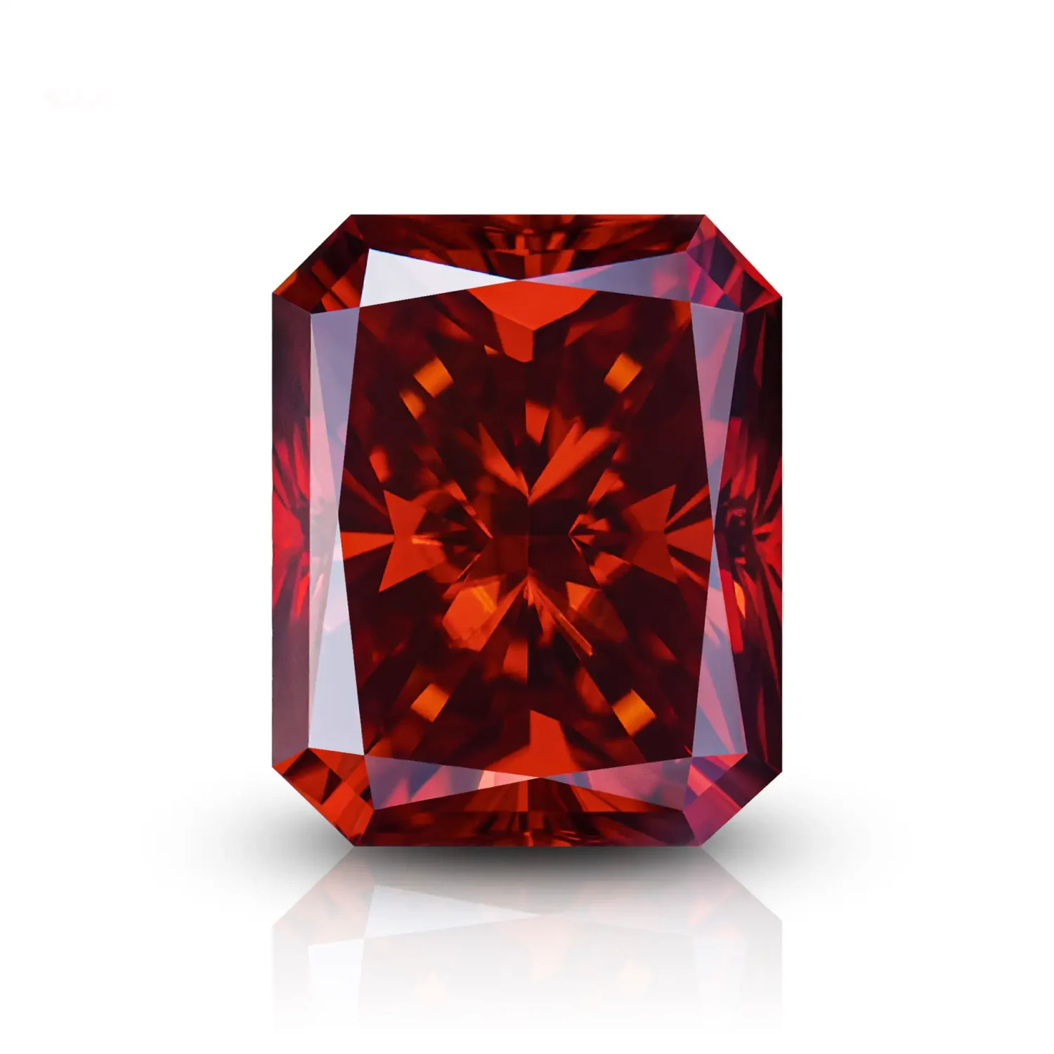 0.5-3ct Red Radiant Cut Moissanite Loose Stone Wholesale - Image 3