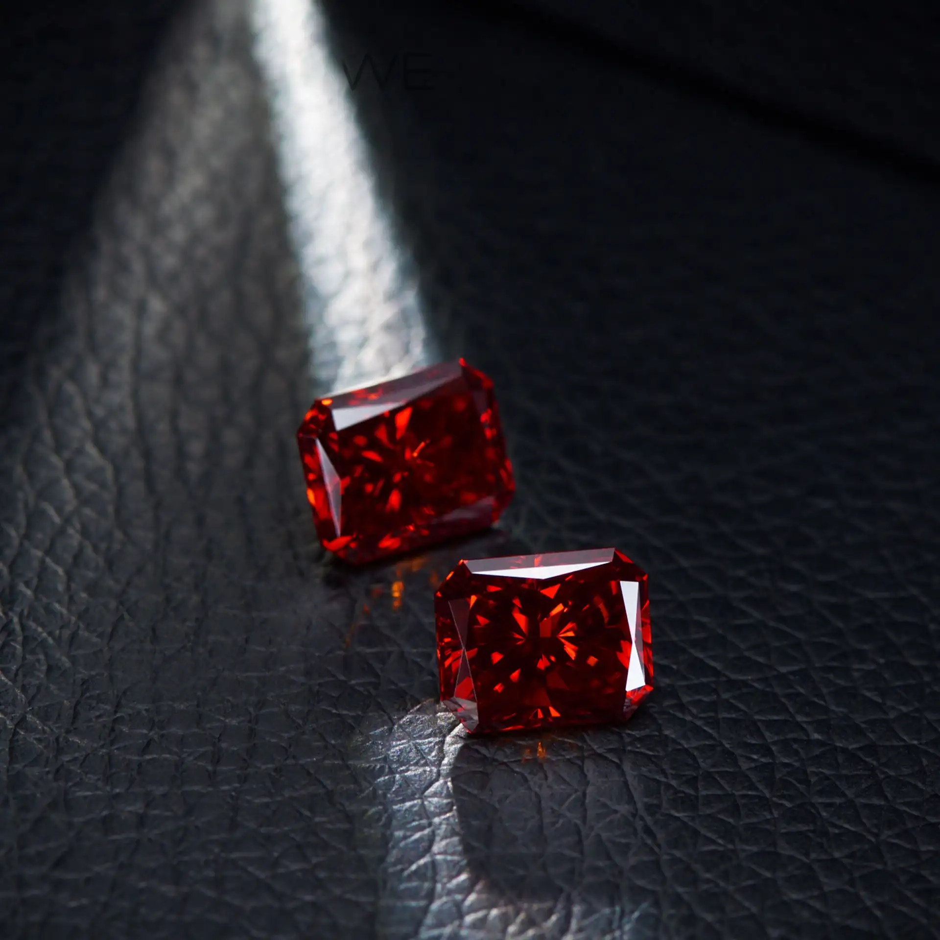0.5-3ct Red Radiant Cut Moissanite Loose Stone Wholesale - Image 2