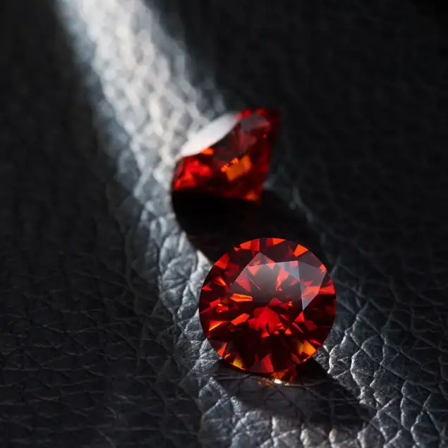 Alternative view of 0.5-3ct Round Red Moissanite Loose Stone