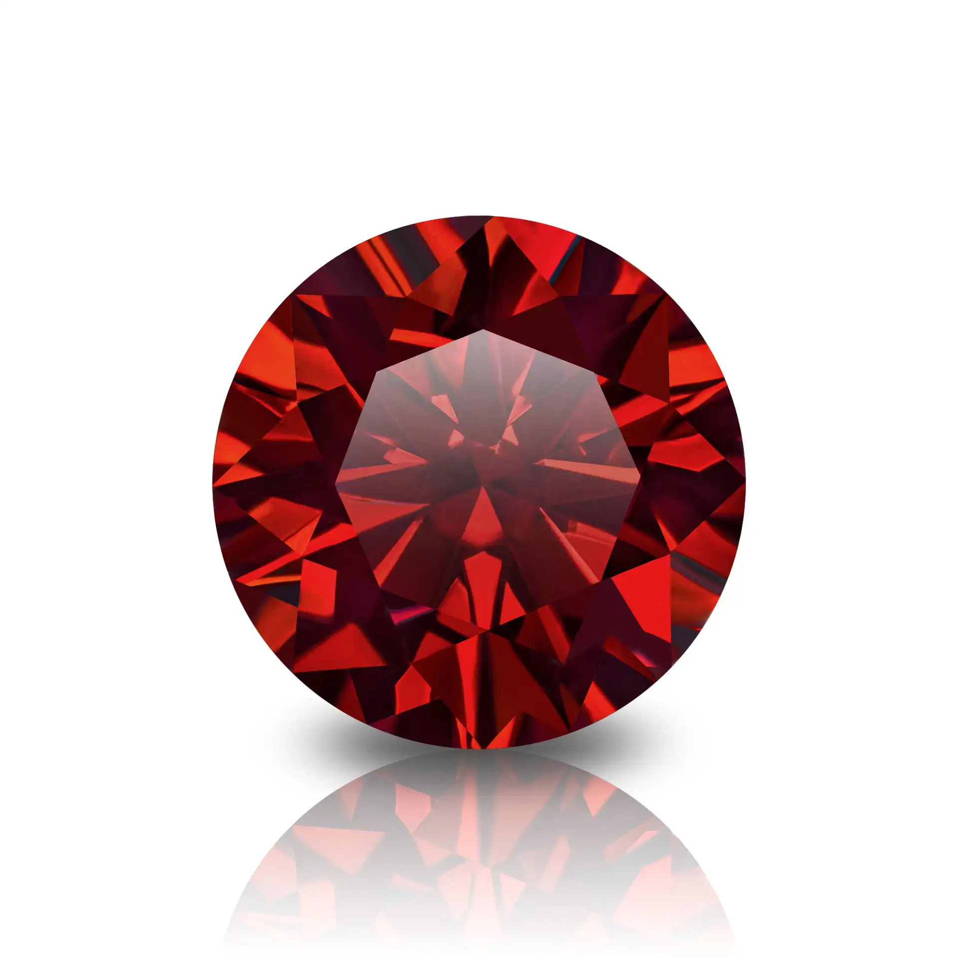 0.5-3ct Round Red Moissanite Loose Stone