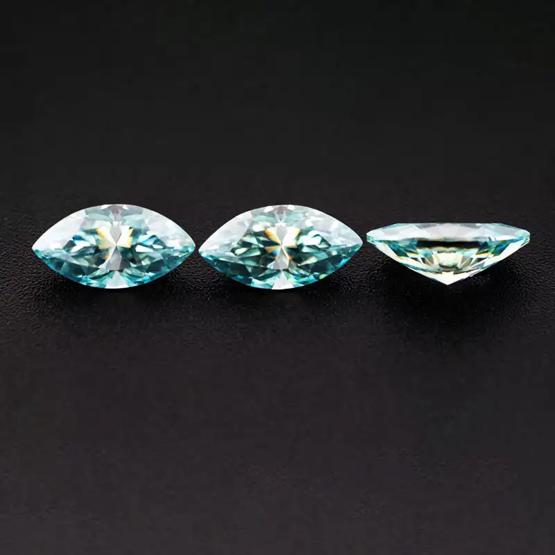 0.5-3ct Teal Moissanite Marquise Loose Stone Wholesale