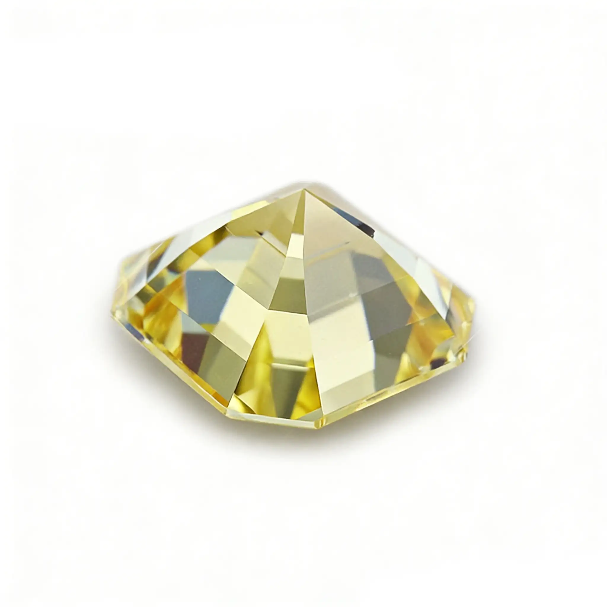 0.5-3ct Yellow Asscher Cut Moissanite Loose Stone Wholesale - Image 4
