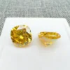 0.5-3ct Yellow Cushion Cut Moissanite Loose Stone Wholesale