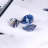 0.5-4ct Pear Blue Moissanite Loose Stone GRA Certified