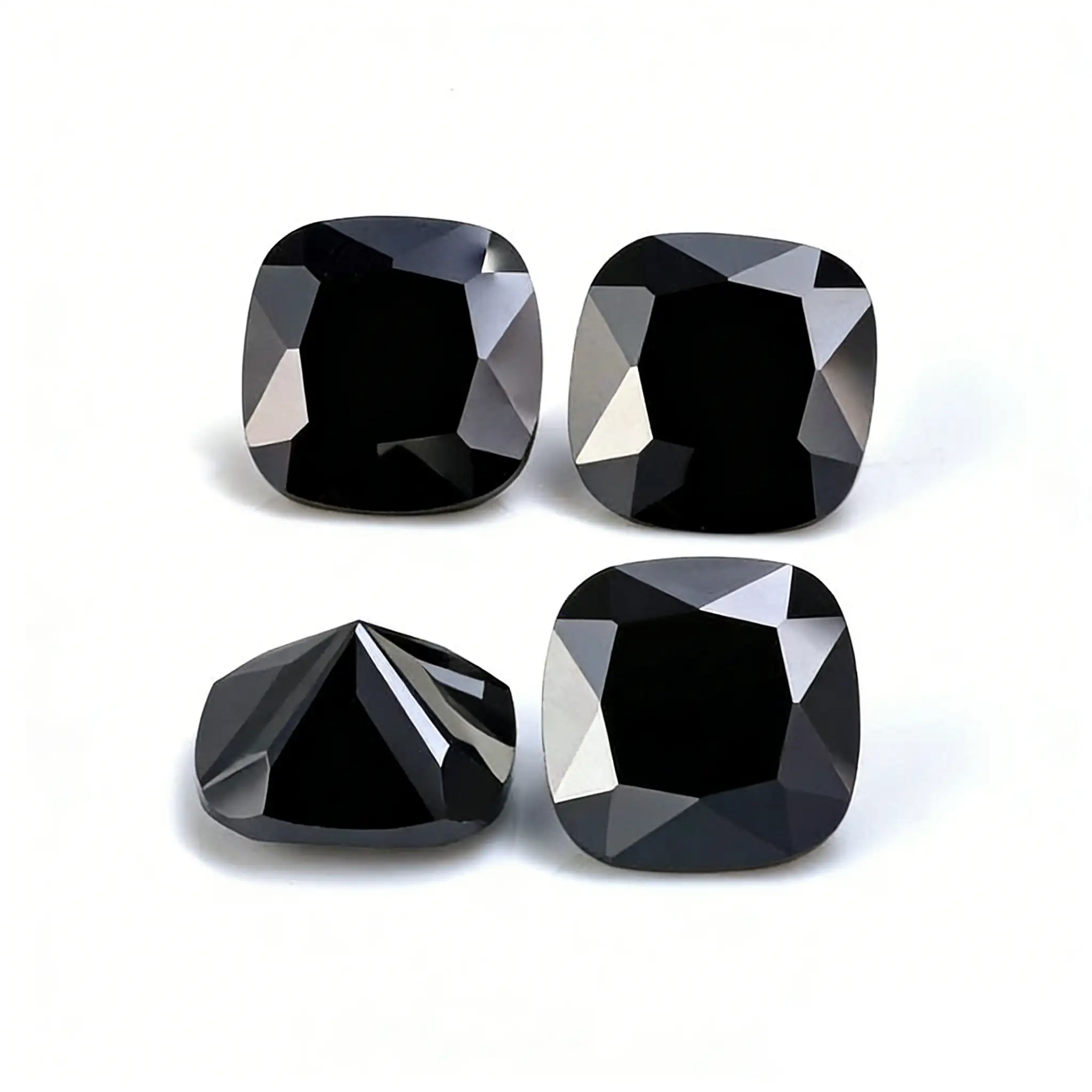 0.5-5ct Black Cushion Cut Moissanite Loose Stone Wholesale - Image 2