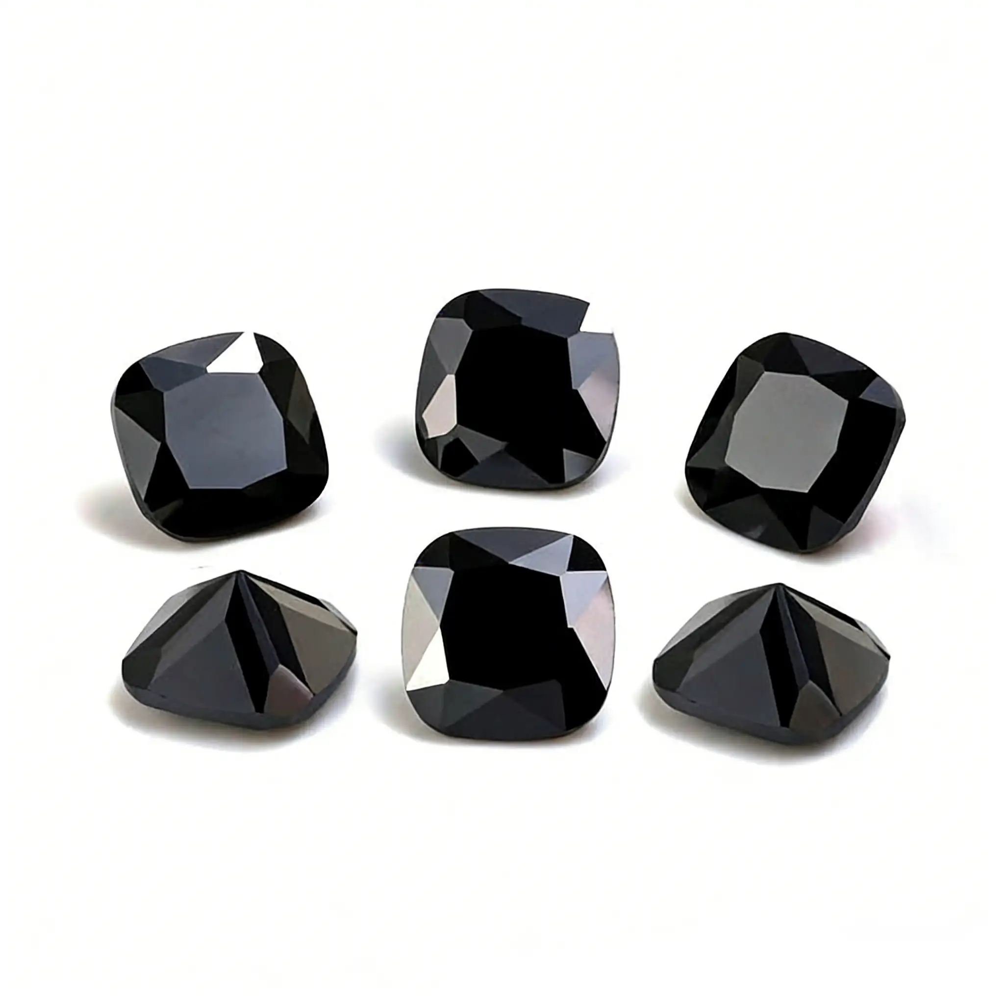 0.5-5ct Black Cushion Cut Moissanite Loose Stone Wholesale