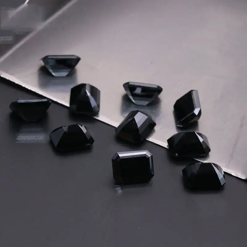 0.5-5ct Black Emerald Cut Moissanite Loose Stone Wholesale