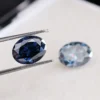 0.5-5ct Oval Blue Moissanite Loose Stone Wholesale