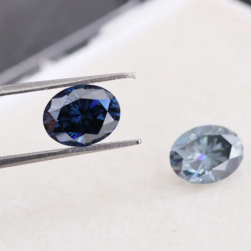 0.5-5ct Oval Blue Moissanite Loose Stone Wholesale - Image 4