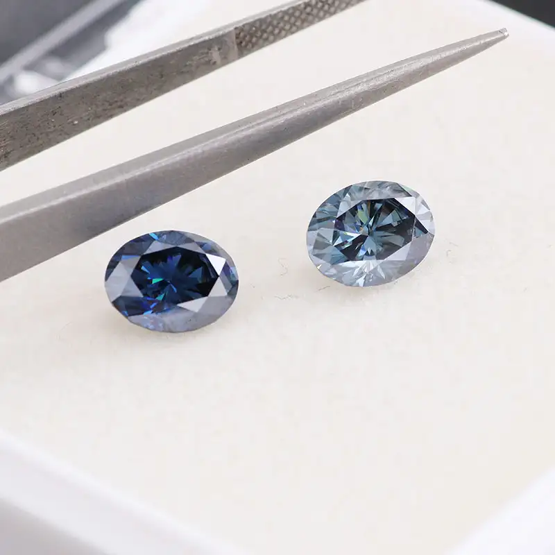 0.5-5ct Oval Blue Moissanite Loose Stone Wholesale - Image 6