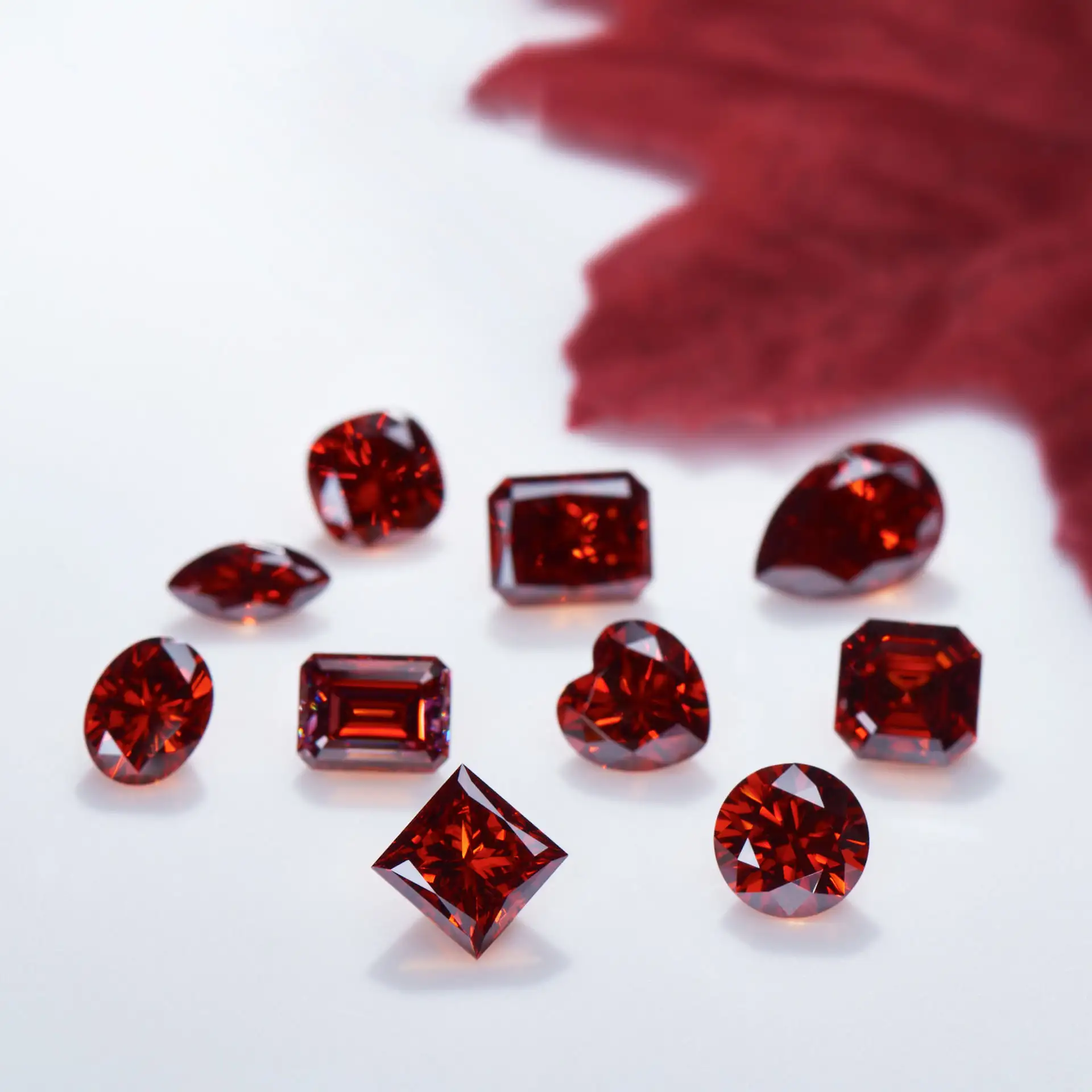 0.5-5ct Oval Red Moissanite Loose Stone Wholesale - Image 4