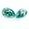 0.5-5ct Pear Teal Moissanite Loose Stone GRA Certified