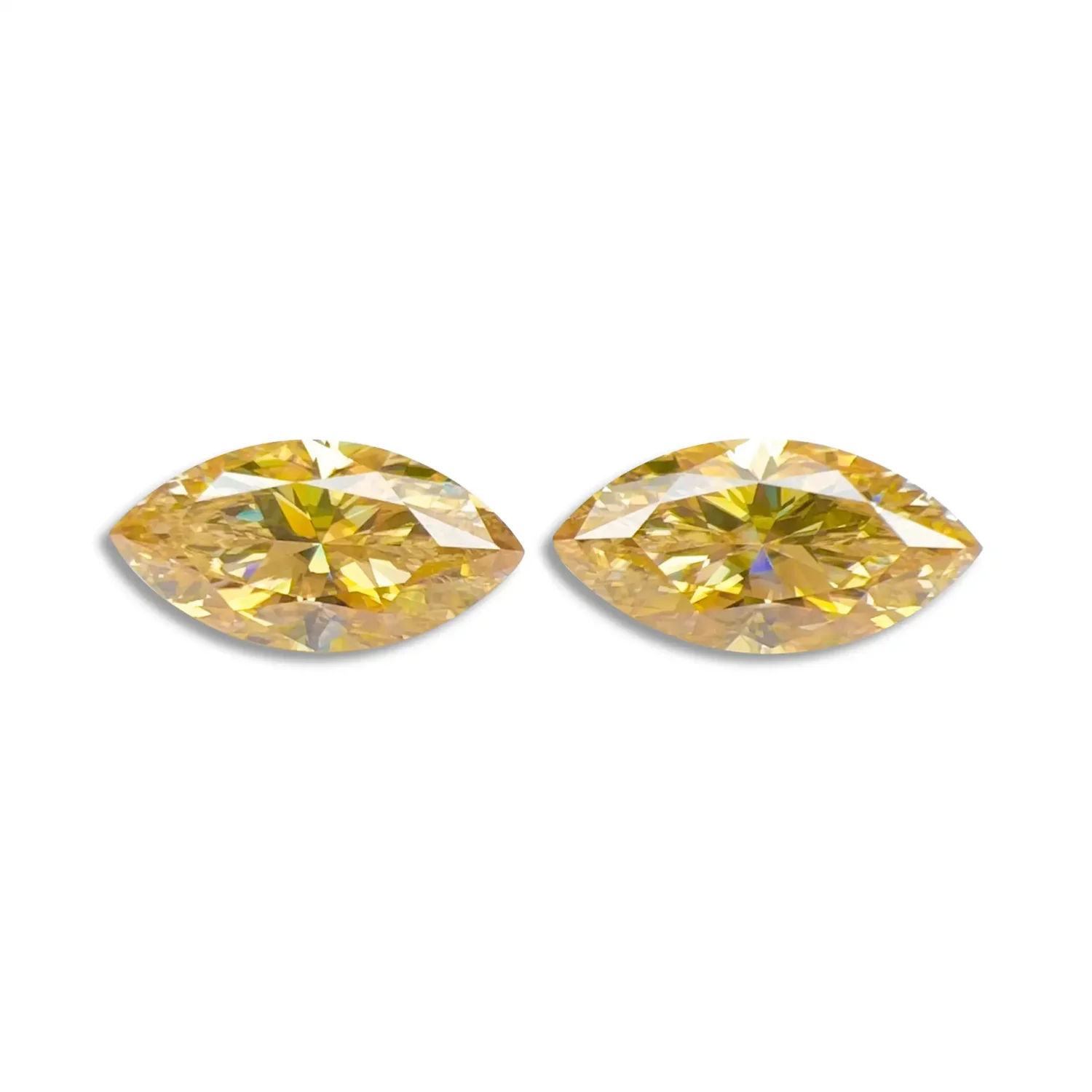 Alternative view of 0.5-5ct Yellow Moissanite Marquise Loose Stone Wholesale