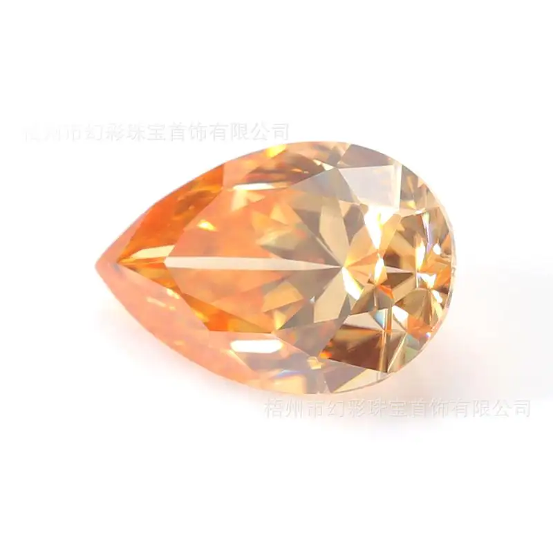 0.5-6ct Pear Champagne Moissanite Loose Stone GRA Certified - Image 5