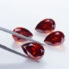 0.5-6ct Pear Red Moissanite Loose Stone GRA Certified