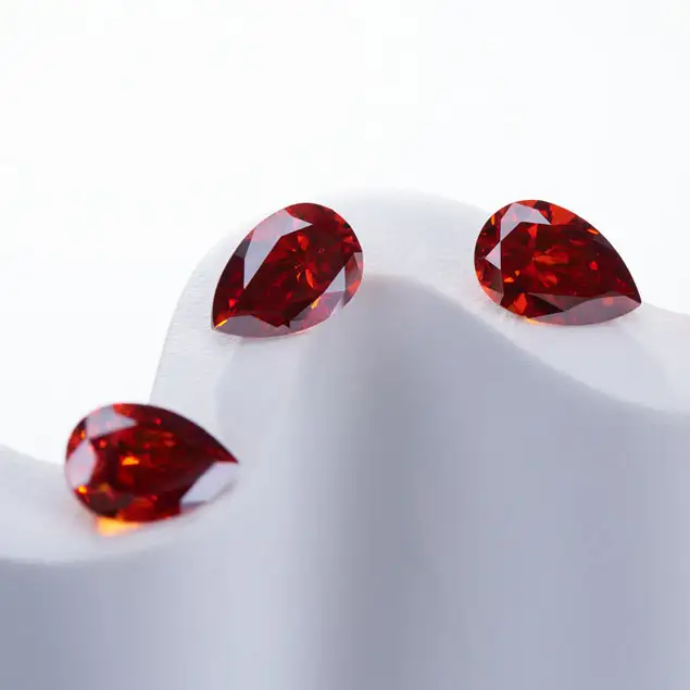 0.5-3ct Pear Red Moissanite Loose Stone GRA Certified - Image 6