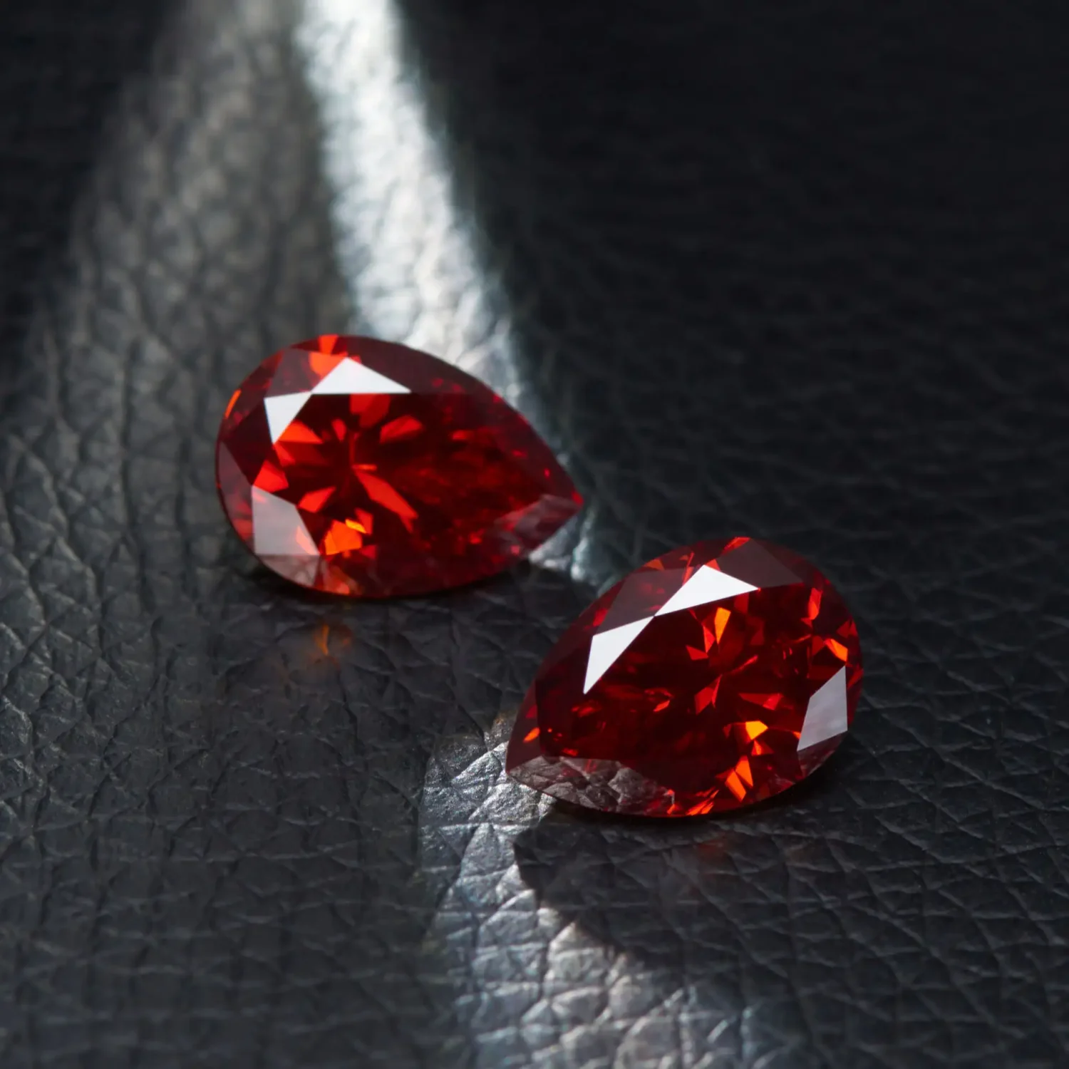 0.5-3ct Pear Red Moissanite Loose Stone GRA Certified - Image 3