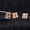 0.6-5ct Champagne Princess Cut Moissanite Loose Stone Wholesale