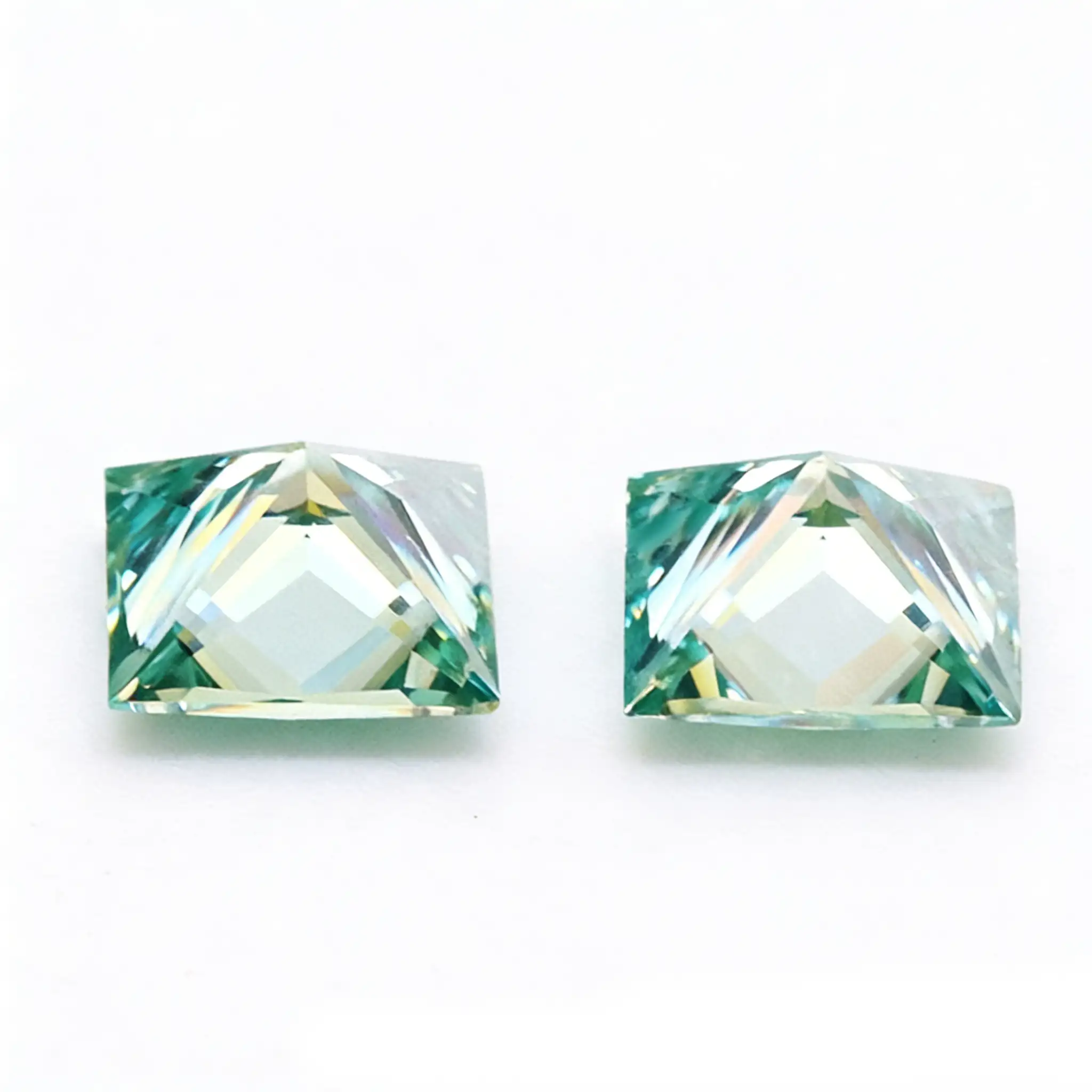 0.6-5ct Teal Princess Cut Moissanite Loose Stone - Image 3