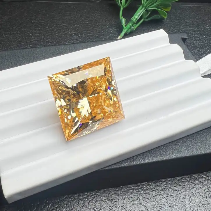 0.6-5ct Yellow Princess Cut Moissanite Loose Stone Wholesale - Image 4