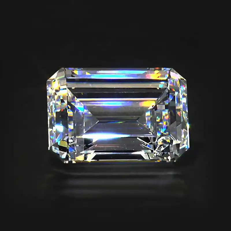Alternative view of 2ct D-Color Emerald Cut Moissanite Loose Stone CRA Certified