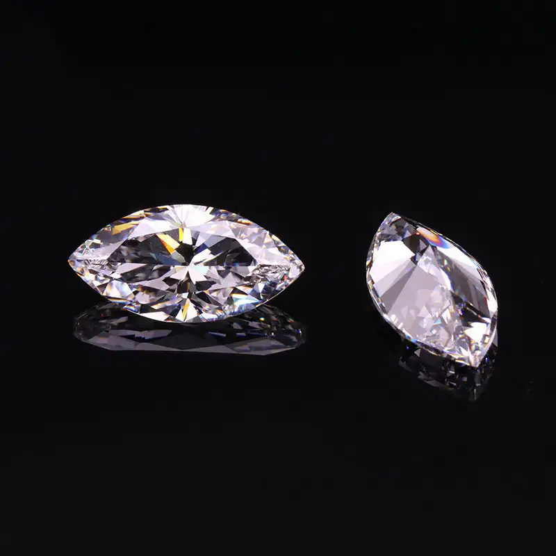 Alternative view of 2ct D-Color moissanite marquise loose stone CRA Certified