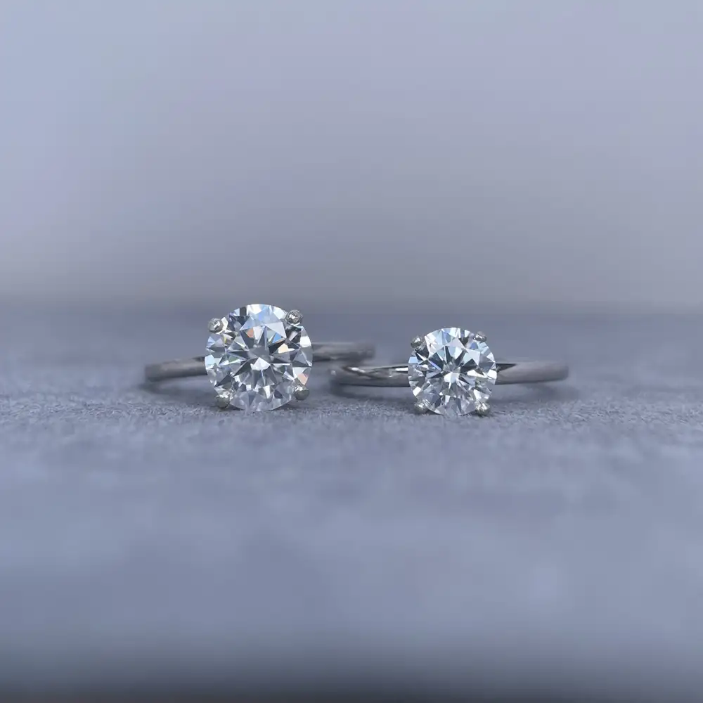4-claw S925 Sterling Silver 1-3ct Moissanite Engagement Rings - Image 5