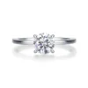 4-claw S925 Sterling Silver 1-3ct Moissanite Engagement Rings