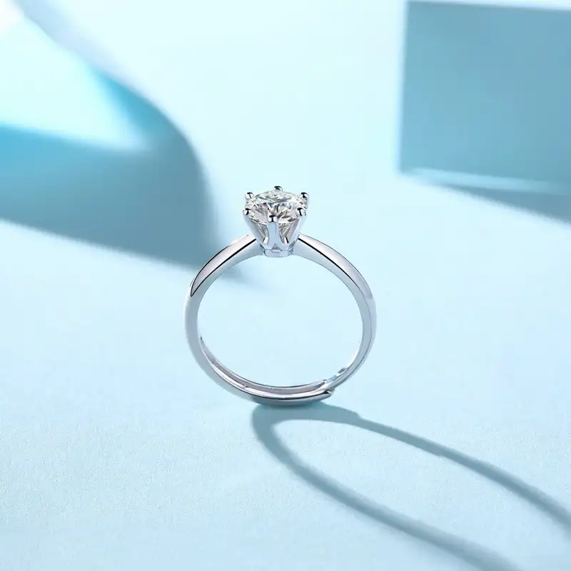 6-claw S925 Sterling Silver 0.5-5 ct Moissanite Engagement Rings - Image 6