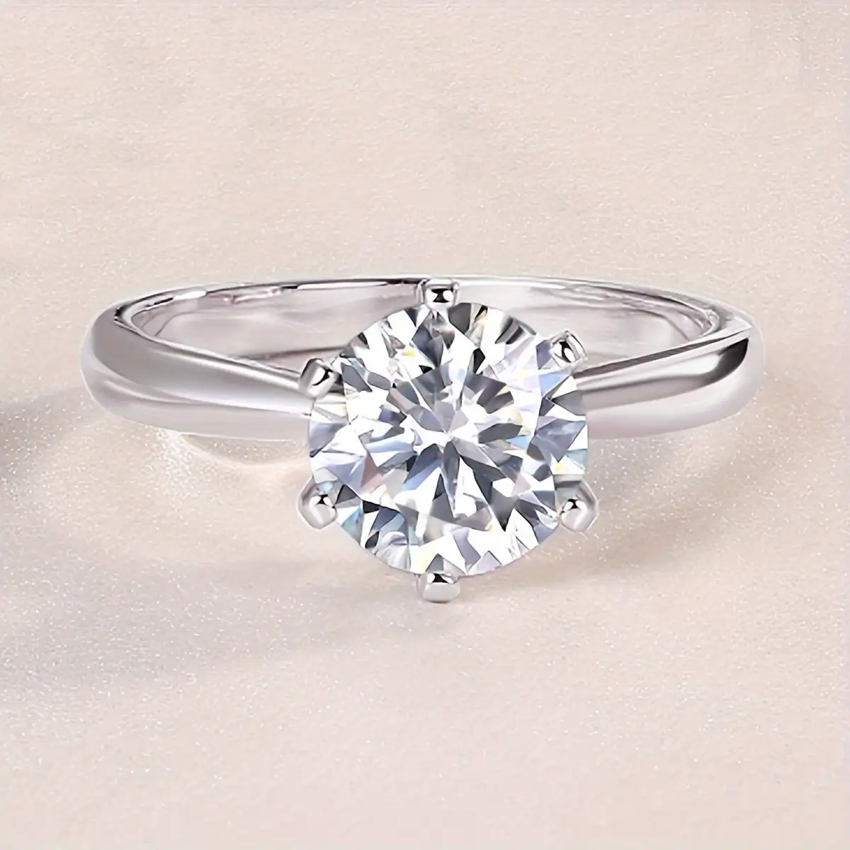 6-claw S925 Sterling Silver 0.5-5 ct Moissanite Engagement Rings - Image 5