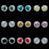 Multi-Color S925 Sterling Silver Moissanite Halo Earrings