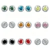 Multi-Color S925 Sterling Silver Moissanite Halo Earrings