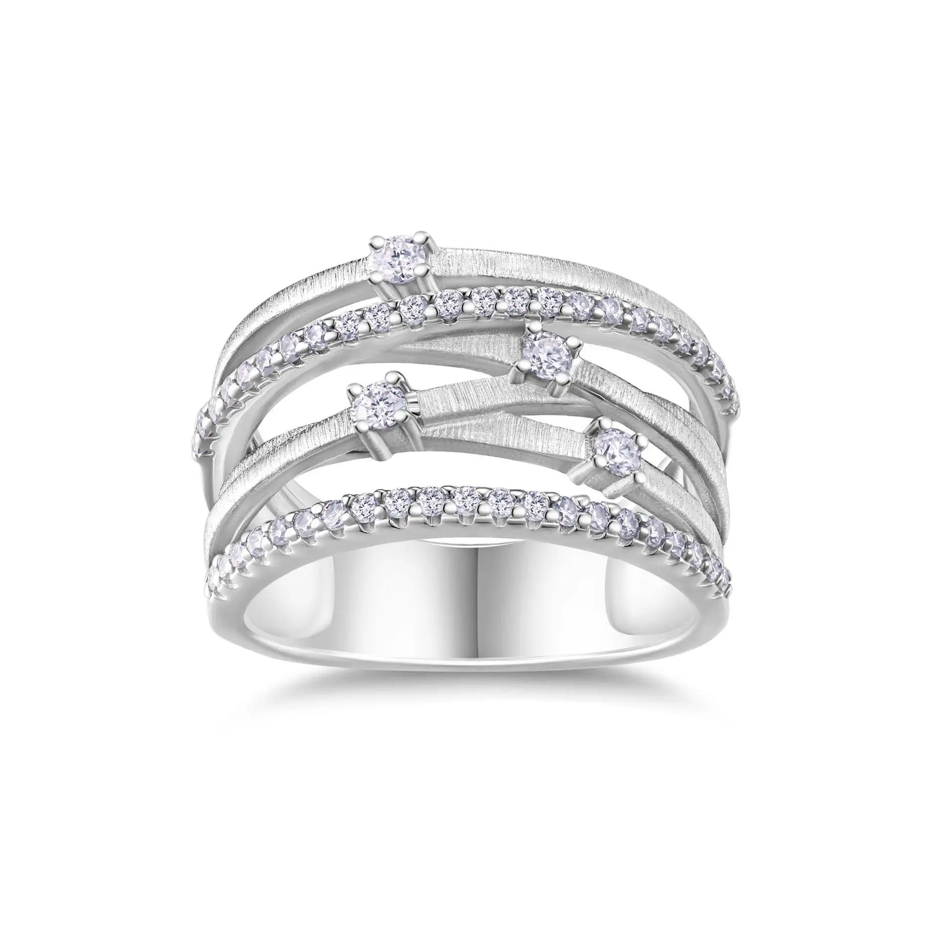 S925 Sterling Silver Womens Fashion Moissanite Rings - Image 3